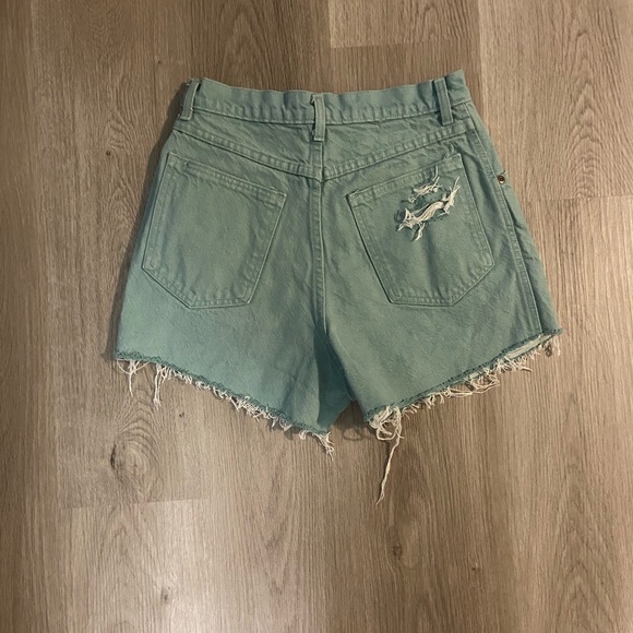 Vintage Light Blue Super High Rise Cutoff Shorts - Picture 2 of 2